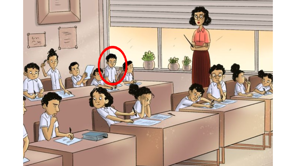 Optický klam: Poznáte, kteří studenti při zkoušce podvádějí?